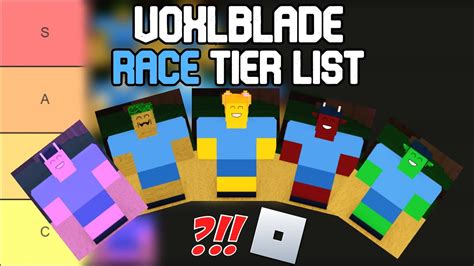 Roblox: Voxlblade Best Race Tier List